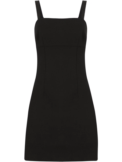 Shop Dolce & Gabbana Fitted Mini Dress In Black