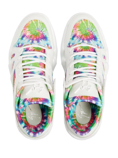Giuseppe Zanotti Talon Tie-dye Low-top Sneakers In White