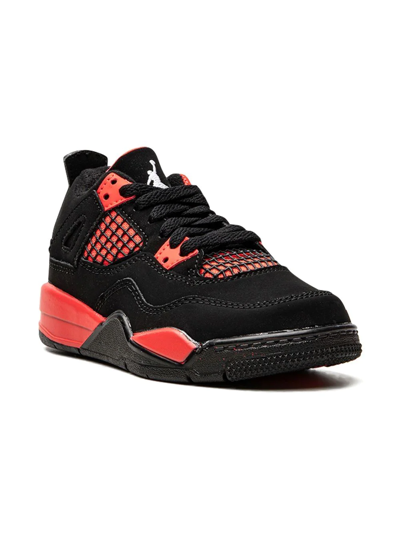 Shop Jordan Air  4 Retro "red Thunder" Sneakers In Black