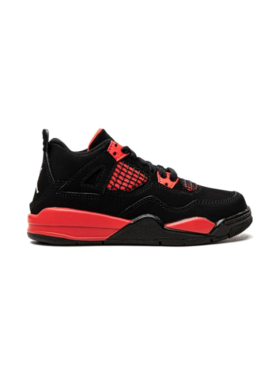 Shop Jordan Air  4 Retro "red Thunder" Sneakers In Black