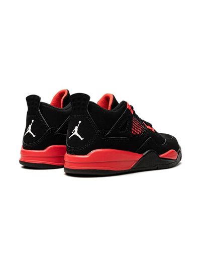 Shop Jordan Air  4 Retro "red Thunder" Sneakers In Black