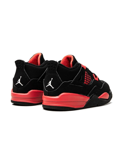 Shop Jordan Air  4 Retro "red Thunder" Sneakers In Black