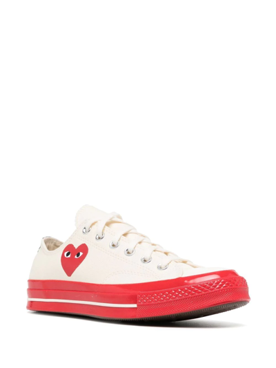 Shop Comme Des Garçons Play X Converse Chuck 70 Low-top Sneakers In Red
