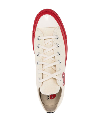 Shop Comme Des Garçons Play X Converse Chuck 70 Low-top Sneakers In Red