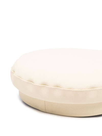 Manokhi Button Detail Cap In Neutrals