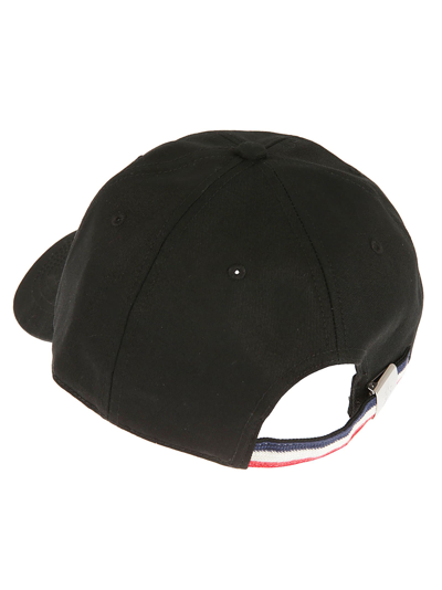 Shop Moncler Logo Patched Baseball Cap In Black