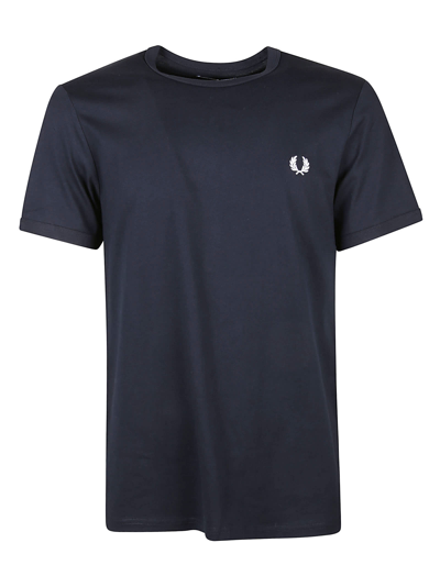 Shop Fred Perry Ringer T-shirt In Navy