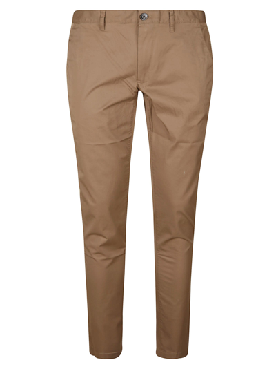 Shop Michael Kors Regular Plain Trousers In Khaki