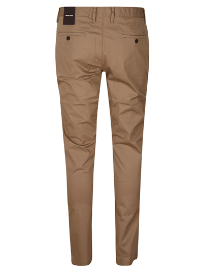Shop Michael Kors Regular Plain Trousers In Khaki