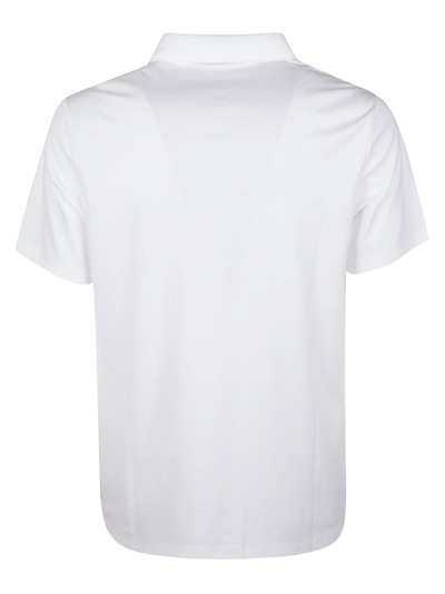Michael Kors Collar Short Sleeve Polo Shirt In White