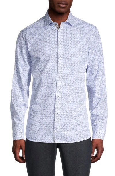 Shop Soul Of London Printed Woven Shirt In Navy