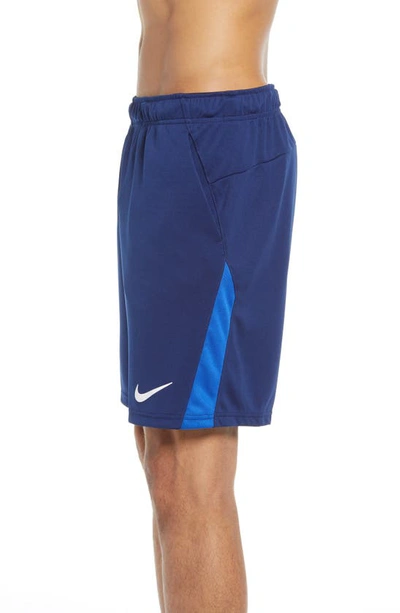 Shop Nike Dry 5.0 Athletic Shorts In Blue Void/ Game Royal/ White