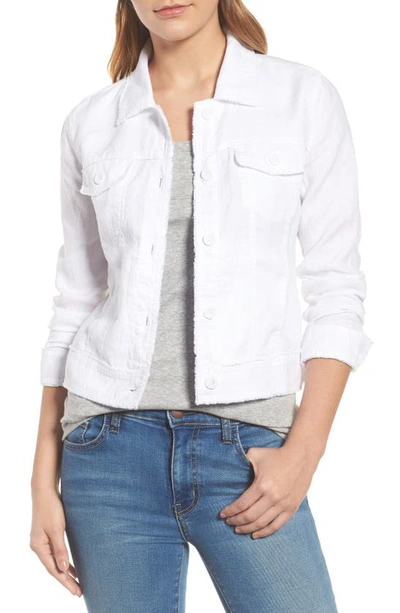Shop Tommy Bahama Two Palms Linen Raw Edge Jacket In White