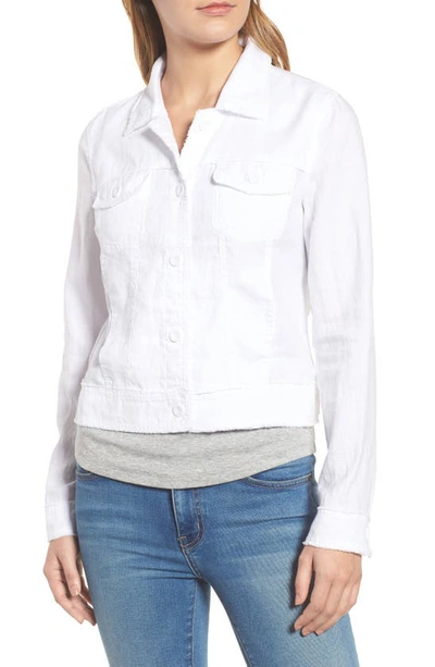 Shop Tommy Bahama Two Palms Linen Raw Edge Jacket In White