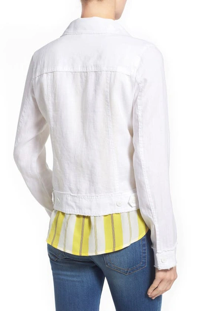 Tommy Bahama Two Palms Linen Raw Edge Jacket In White