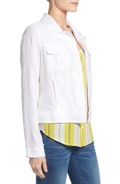 Shop Tommy Bahama Two Palms Linen Raw Edge Jacket In White