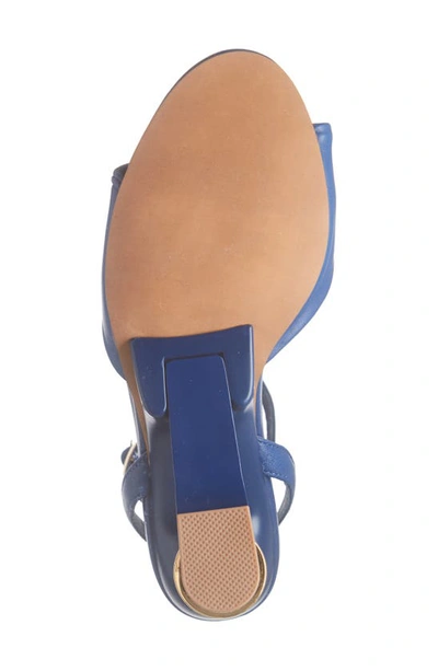 Shop Jeffrey Campbell Sprung Spring Heel Sandal In Blue / Gold