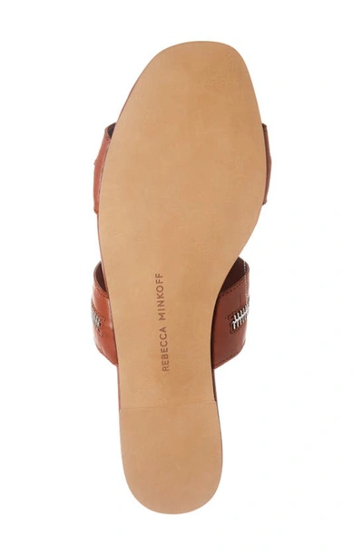 Shop Rebecca Minkoff Marciann Slide Sandal In Acorn Leather