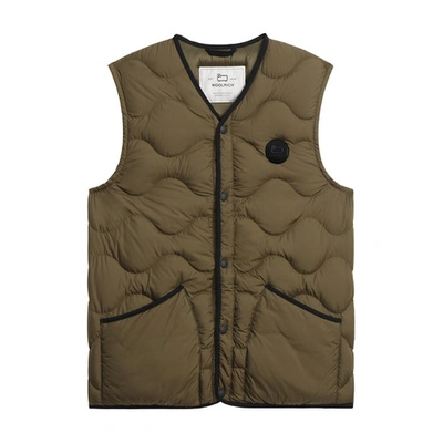 Shop Woolrich Sierra Onion Vest In Outdoor Green