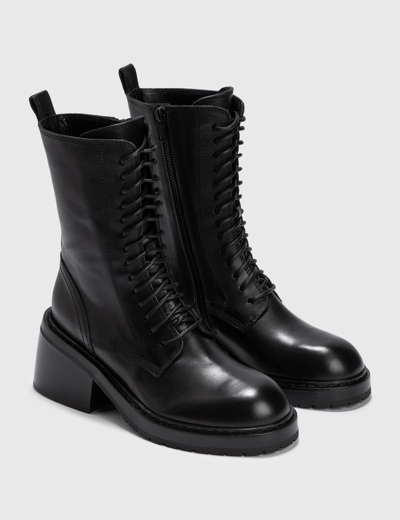 Shop Ann Demeulemeester Heike Combat Boots In Black