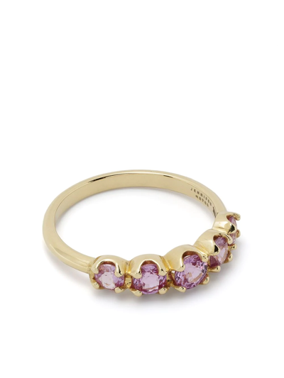 Shop Jennifer Meyer 18kt Yellow Gold Graduated Pink Sapphire Ring