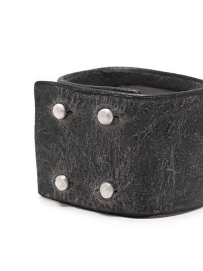 Shop Parts Of Four Amulet Pearl-detail Leather Cuff In Grau