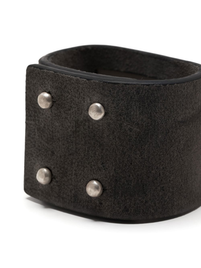 Parts Of Four Amulet Leather Cuff In Grau