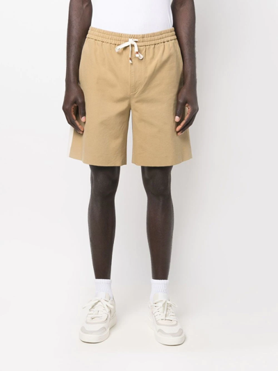 Shop Gucci Logo-print Shorts In Nude