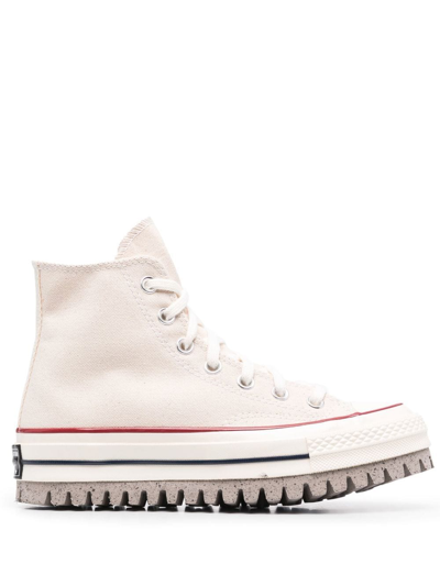 Shop Converse Hi Top Sneakers In Nude