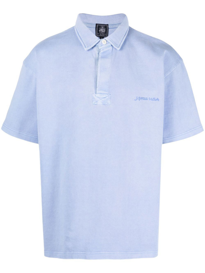Shop Jpress Logo-embroidered Rugby Polo Shirt In Blau