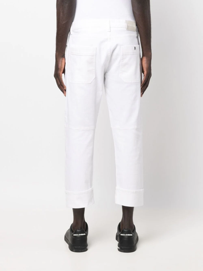 Shop Emporio Armani Mid-rise Straight Jeans In Weiss