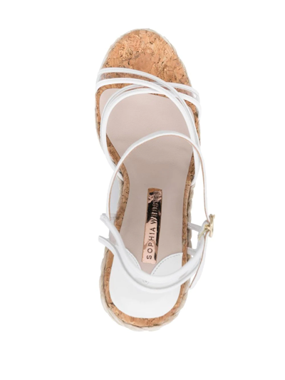 Shop Sophia Webster Wedge Heel Sandals In Weiss