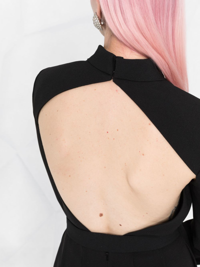 Saint Laurent Open-back Belted Playsuit In Schwarz