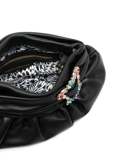 Shop Sophia Webster Crystal Embellishment Shoulder Bag In Schwarz