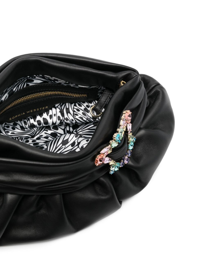Sophia Webster Crystal Embellishment Shoulder Bag In Schwarz
