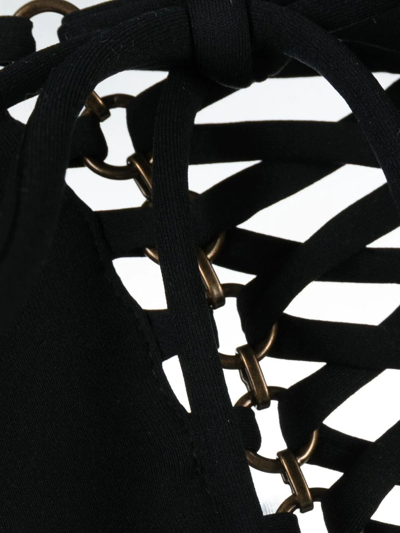 Saint Laurent Saharienne One-piece Swimsuit In Schwarz