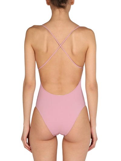 Shop Lido Cross Back One Piece Swimsuit In Pink