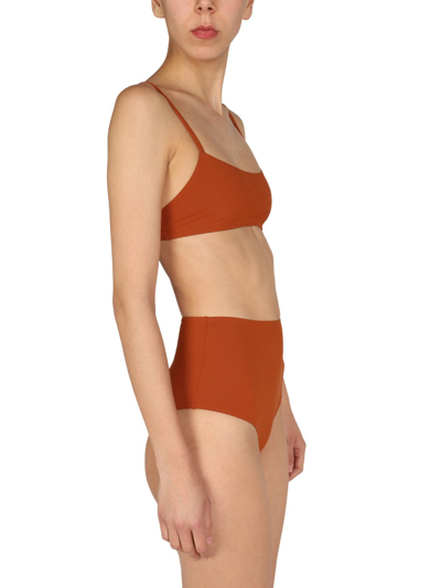 Shop Lido Nylon Bikini Swimsuit In Brown