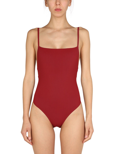 Shop Lido Nylon One Piece Swimsuit In Red