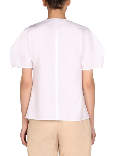 Shop Jil Sander Poplin Top In White