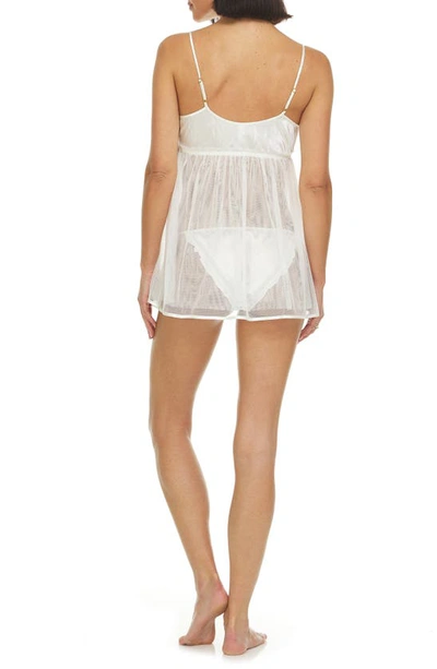 Shop Flora Nikrooz Flora By  Bellflower Mesh Babydoll In Ivory