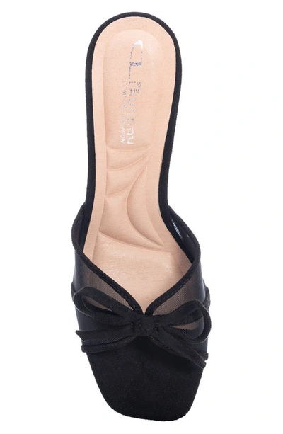 Cl By Laundry Jump Up Bow Slide Sandal In Black