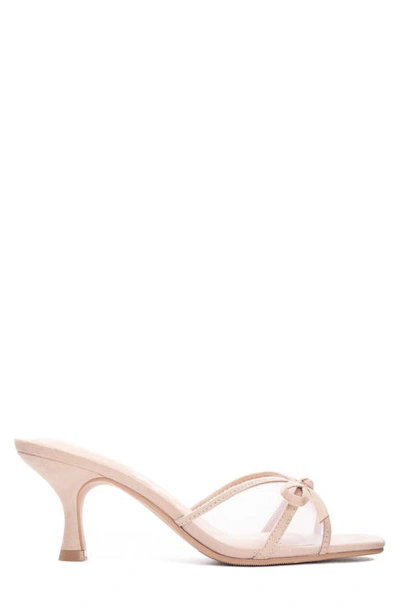 Cl By Laundry Jump Up Bow Slide Sandal In Nude