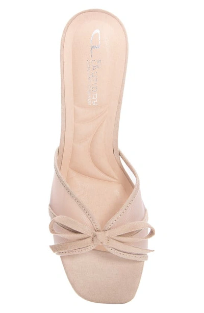 Cl By Laundry Jump Up Bow Slide Sandal In Nude