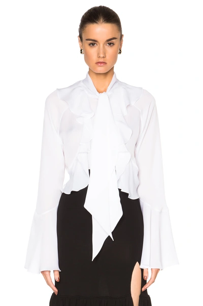 Shop Givenchy Ruffle Blouse In White