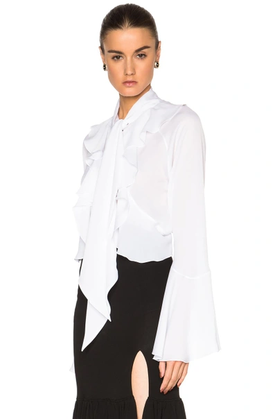 Shop Givenchy Ruffle Blouse In White