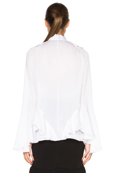Shop Givenchy Ruffle Blouse In White