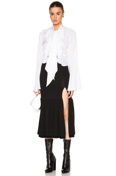 Shop Givenchy Ruffle Blouse In White