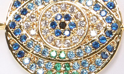 Shop Eye Candy Los Angeles Cici Hamsa Cz Bracelet Set In Gold