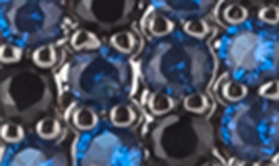 Eye Candy Los Angeles Double Blue Moon Cz Earrings In Gold